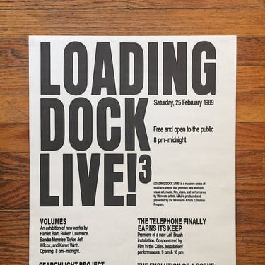 Vintage Loading Dock Live! Posters - 1989 - Set of 2 - 17