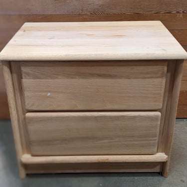 Solid Unfinished Oak Nightstand