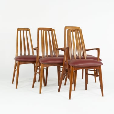 Niels Koefoeds Hornslet Mid Century Teak Eva Dining Chairs - Set of 6 - mcm 