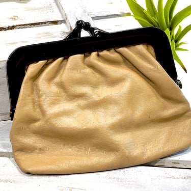VINTAGE: 1970s - Italian leather Clutch - Italian Handbag - Handbag - SKU 3-E1-00034680 