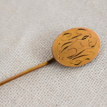 Victorian Monogrammed Stick Pin 