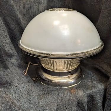 1930s Art Deco Semi Flush Light