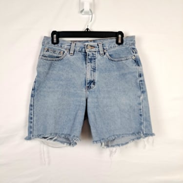 Vintage 90s Tommy Hilfiger Mid Rise Denim Shorts, Size Medium 
