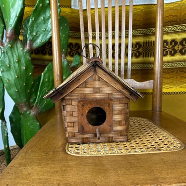 Vintage Woven Birdhouse 