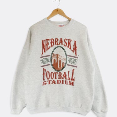 Vintage Nebraska Football Stadium Sweatshirt Sz L