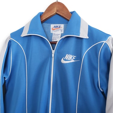 70s Nike jacket / vintage track jacket / 1970s Nike Swoosh Dodgers blue Womens track jacket Medium 