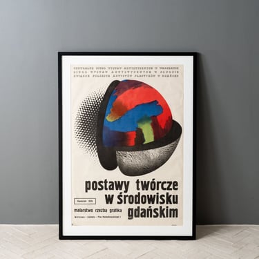 Large Framed Polish Exhibit Poster