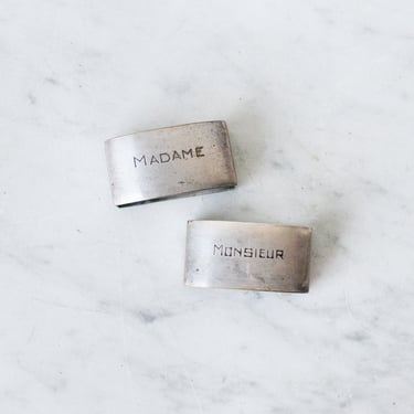 Pair of Vintage Silver Napkin Ring | Madame & Monsieur