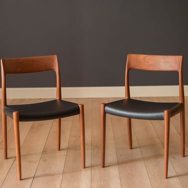 Pair of Vintage Danish Teak Niels Otto Moller Model 77 Dining Chairs 