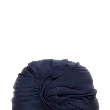 Valentino Garavani Women Midnight Blue Satin Turban