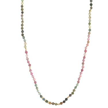 Sylvette 3 Wrap Necklace + Bracelet  - 14k Gold-Fill + Watermelon Tourmaline