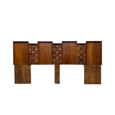 Canadian Brutalist Mid Century Modern King Size Headboard c. 1970s 