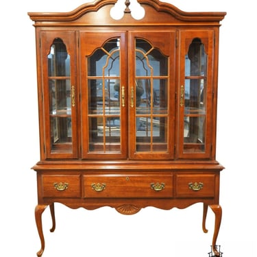 AMERICAN DREW Cherry Grove Collection Traditional Style 60" Buffet w. Lighted Display China Cabinet 76-840 / 76-829 
