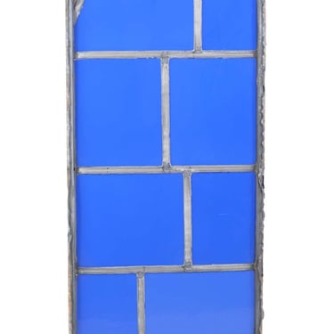 Robert Sowers Blue Reclaimed Leaded JFK Glass Window
