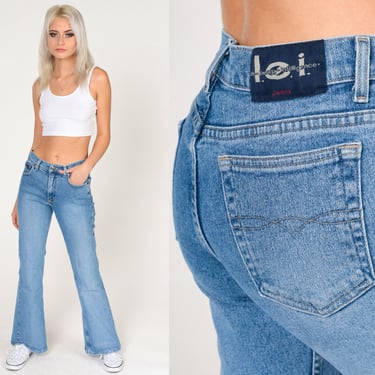 Women Low Waist Pants Y2K Vintage Bootcut Jeans Streetwear Denim Bell  Bottom (Blue, Small) at  Women's Jeans store