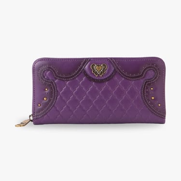 Victorian Quilted Wallet-Purple