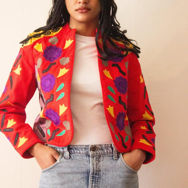 1990s Girasol Patchwork Moto Jacket 