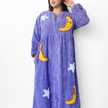 1990s Purple Canyon Group Moons and Stars Robe, sz. 2X