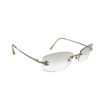 Chanel Clear Logo Mini Rimless Sunglasses