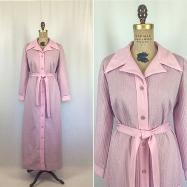 Vintage 60s dress | Vintage pink silver striped knit maxi dress | 1960s Lady Mendel Knits cocktail party dress 