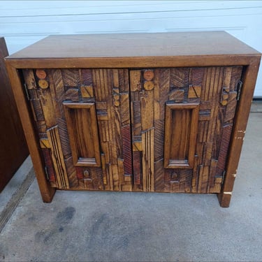 Lane brutalist, dresser, nightstand, and mirror