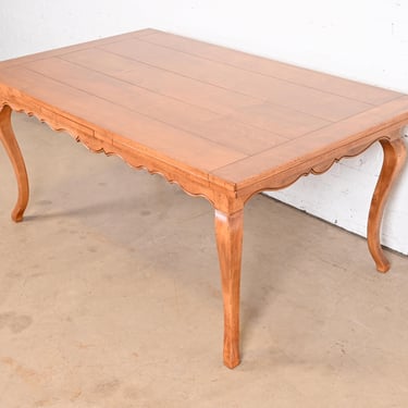 Baker Furniture Italian Provincial Maple Harvest Farmhouse Dining Table, Newly Refinished