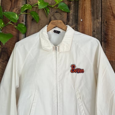 Vintage 70s 80s Chicago Bears Sports Jacket Breast Patch Size M 