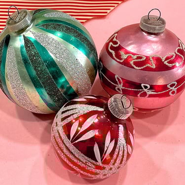 VINTAGE: Old West German Mercury Glass Ornament - Christmas