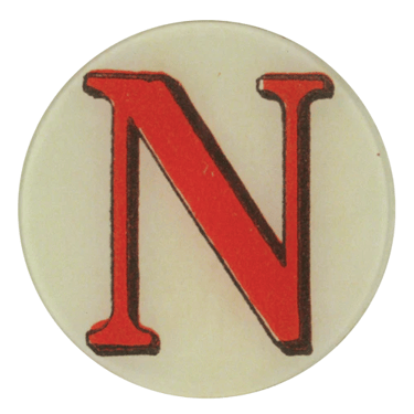 Red Letter N 5 1/4&quot; Round