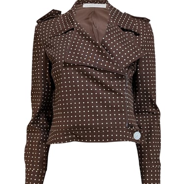 Valentino - Brown & Cream Polka Dot Jacket Sz 6