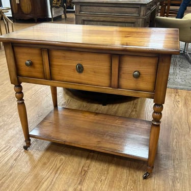 Cherry Accent Table on Casters