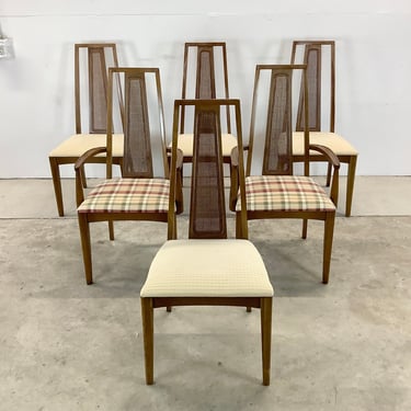 Mid-Century Modern Highback Dining Chairs- Set of Six 