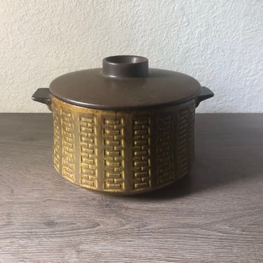 Vintage Ceramano West Germany Stoneware Cassorole Bean Pot West German, mid century kitchen, vintage dinnerware 