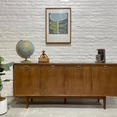 Classic WALNUT Mid Century MODERN CREDENZA / Media Stand / Sideboard by Stanley Furniture Co., c. 1960's 