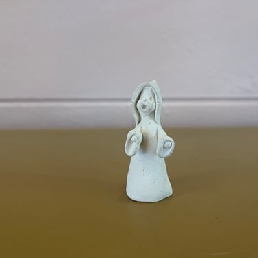 Vintage 1990s Halloween Miniature Bisque Ghost Figurine 