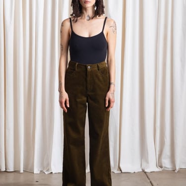 Ali Golden Corduroy Fitted Pant - Olive