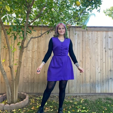 Vintage 1970’s Purple Mini Dress 