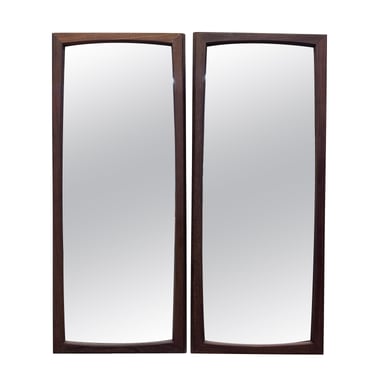 Mid-Century Danish Modern Teak Mirrors - a Pair