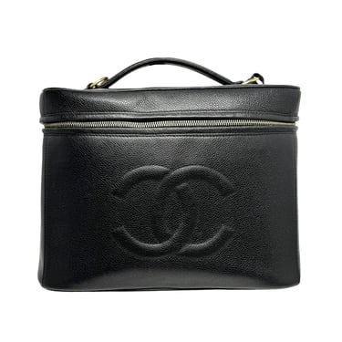 Chanel Black Vanity Top Handle Bag