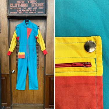 Vintage 1980's New Wave Avant Garde Colorblock Mod Jumpsuit Outfit, Vintage 1980’s, New Wave, 1980’s Jumpsuit, Avant Garde, Colorblock, 
