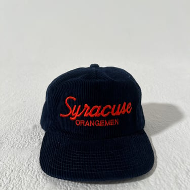 Vintage Syracuse Orangemen Navy 'Sports Specialties' Script Corduroy Adjustable Hat