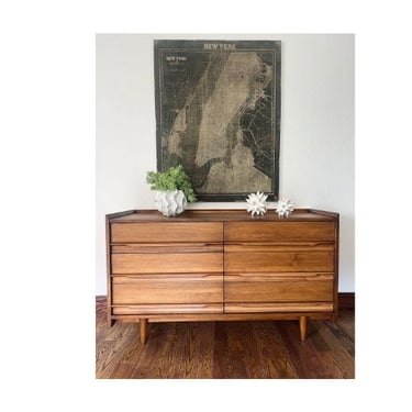 Milo Baughman Style Crawford Furniture Mid Century 6 Dresser/Buffet/Credenza/Console/Chest of Drawers for Entryway 