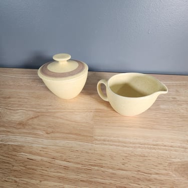 Canonsburg Pottery Sunbeam Cream and Sugar Set 