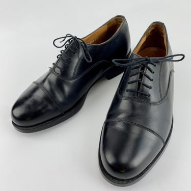 Vintage Florsheim Dress Shoes - Cap~Toe Oxford - Top-Stitch Details - Leather lined - Men's Size 7-1/2 