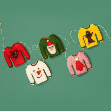 Felt Holiday Sweater Garland