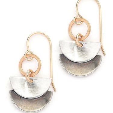 J&I Jewelry | Sterling Silver Half Circle Earrings