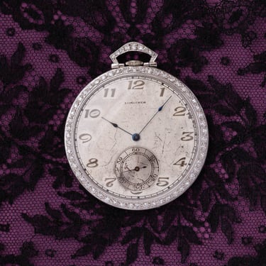 Edwardian Longines Diamond Pocket Watch