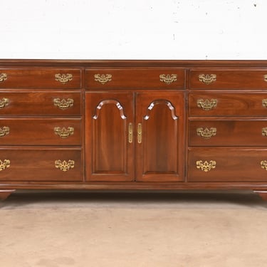 Ethan Allen Georgian Solid Cherry Wood Dresser or Credenza