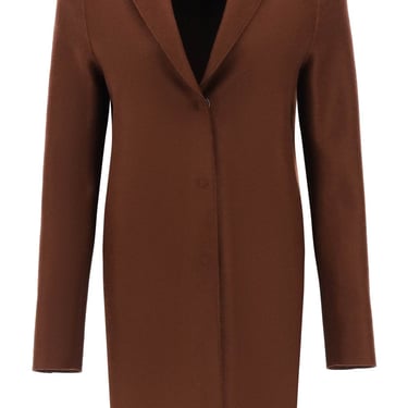 Harris Wharf London Single-Breasted Coat In Pressed Wool Women