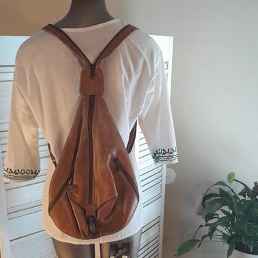 Vintage Piel Leather Backpack w/Optional Handle 
